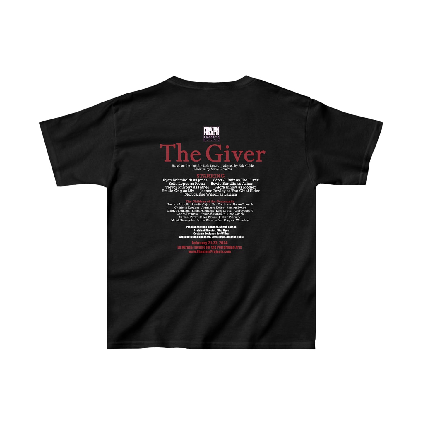 Childs Size: The Giver Official Production T-shirt