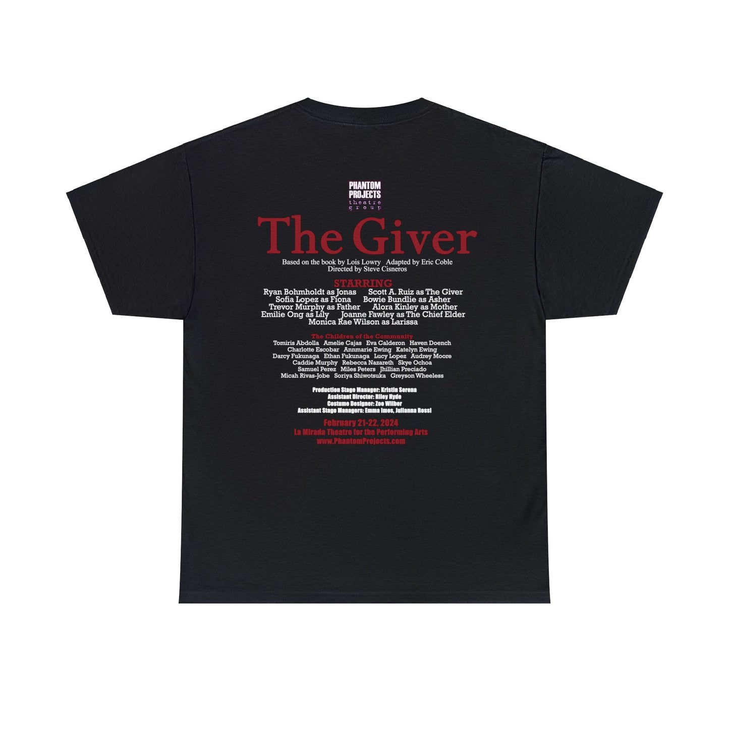 The Giver official production t-shirt