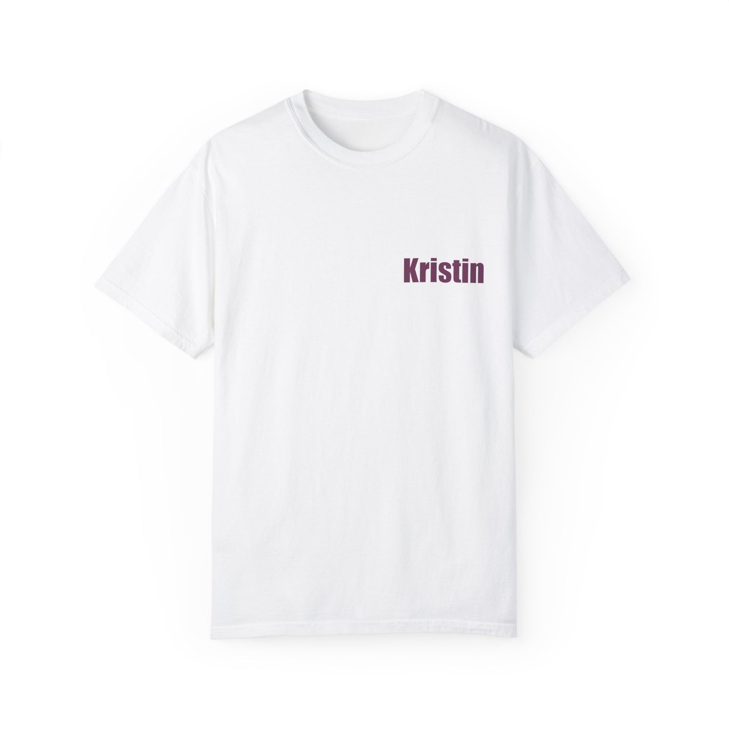 Unisex Garment-Dyed T-shirt Black Zoe White Kristin