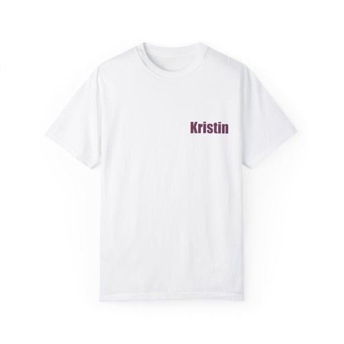 Unisex Garment-Dyed T-shirt Black Zoe White Kristin