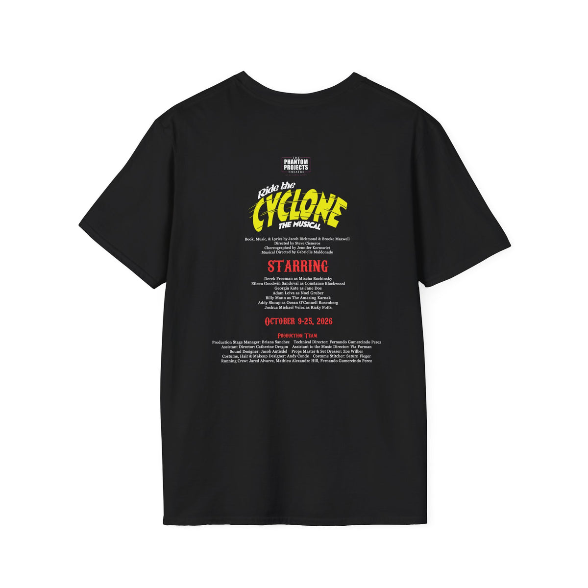 Ride the Cyclone Adult T-shirts