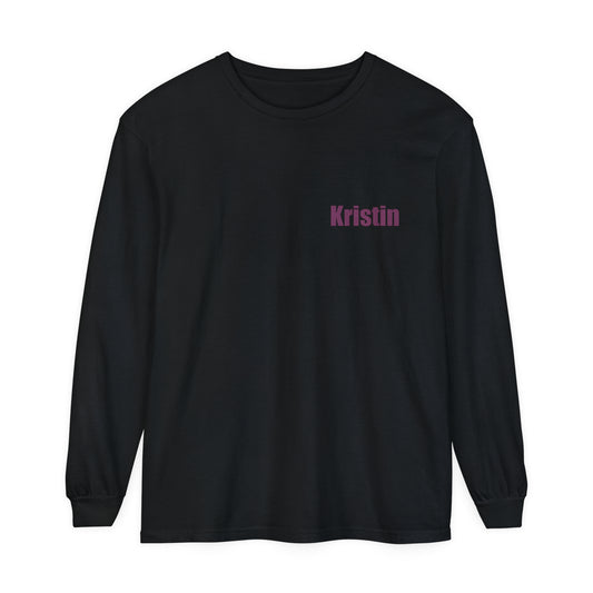 Unisex Garment-dyed Long Sleeve T-Shirt Kristin