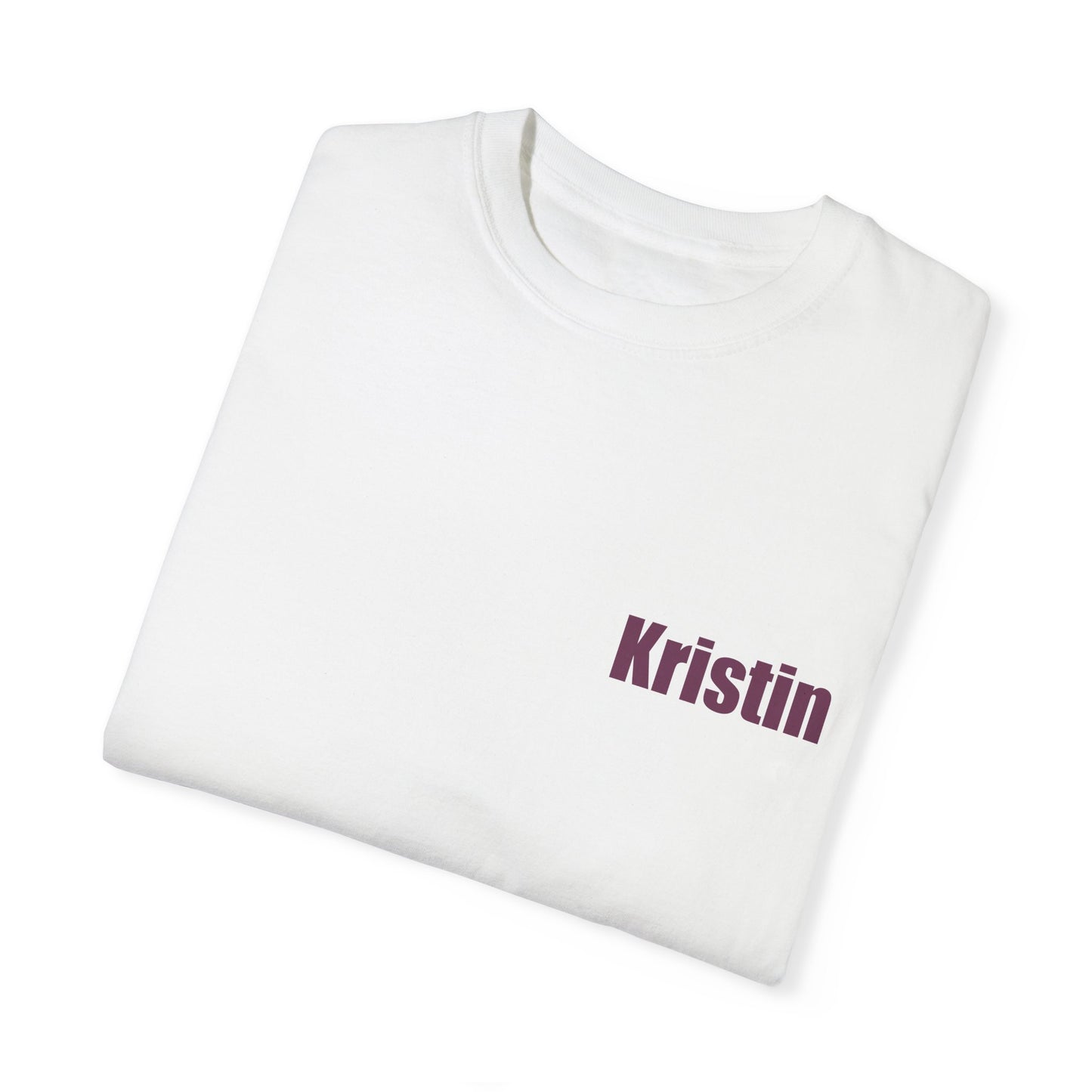 Unisex Garment-Dyed T-shirt Black Zoe White Kristin