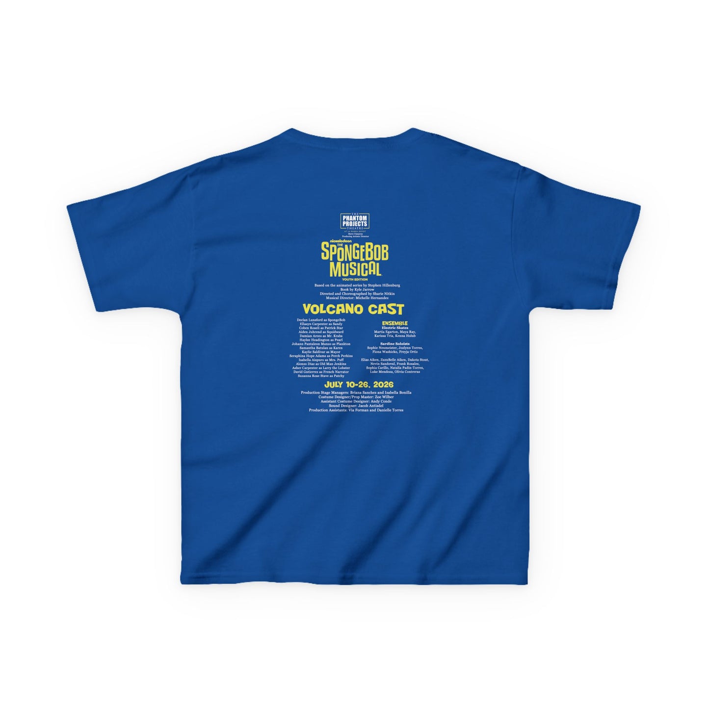Volcano Cast (child sizes) cast T-shirt