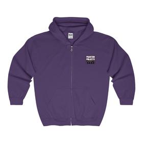 Zip Hooded Sweatshirt (Blue or Purple)